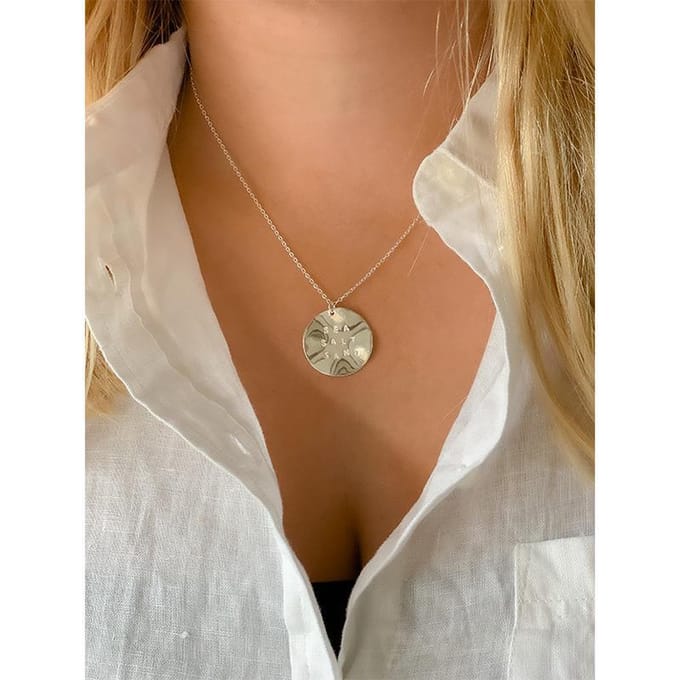 Petit Comite - dames ketting zilver met medaillon - 925 sterling silver | cadeau dames