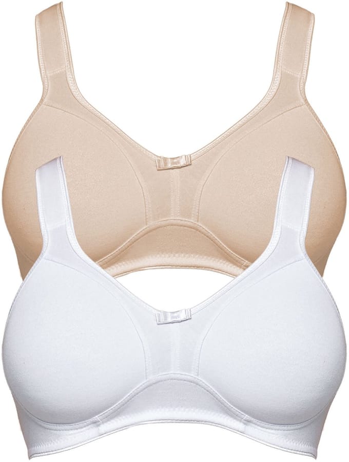 2-pack ontlastings-BH zonder beugel Basics