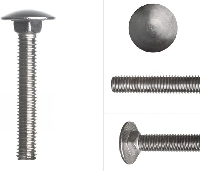 Slotbouten RVS M6 x 45 mm | 50 stuks