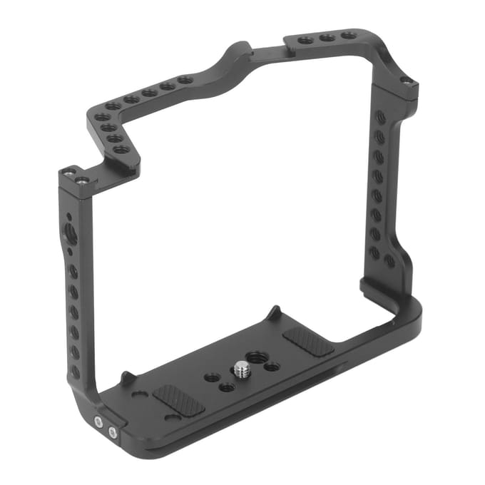 Camera Kooi voor 70D 80D 90D Aluminiumlegering Beschermende Camera Video Rig met 14 38 Inch Schroefdraad black