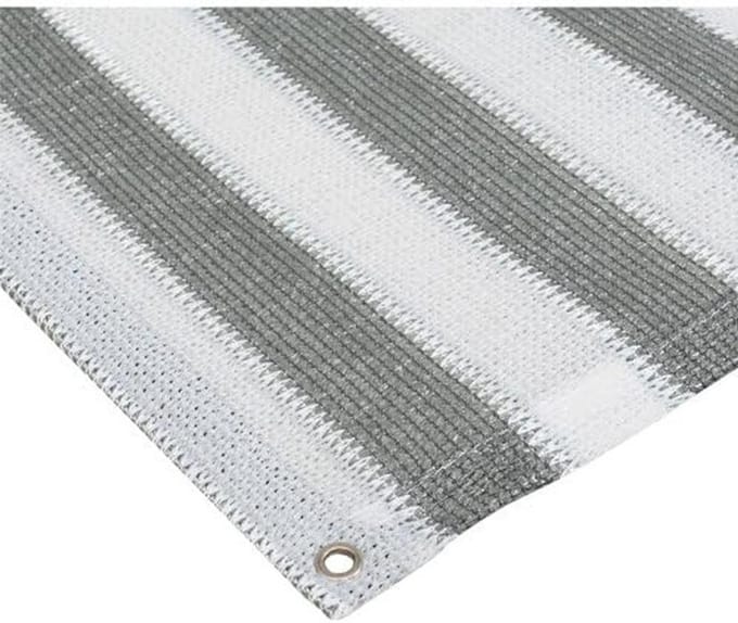 Balkon Scherm - Privacy Scherm - Inkijk Voorkomen - UV Bescherming - 90x300 cm - Grijs Wit Gestreept