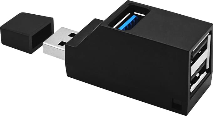 VLTG USB Splitter 3 poorten - Compacte USB Hub 3.0 / 2.0 - Verdeler Voor PC Laptop - Zwart