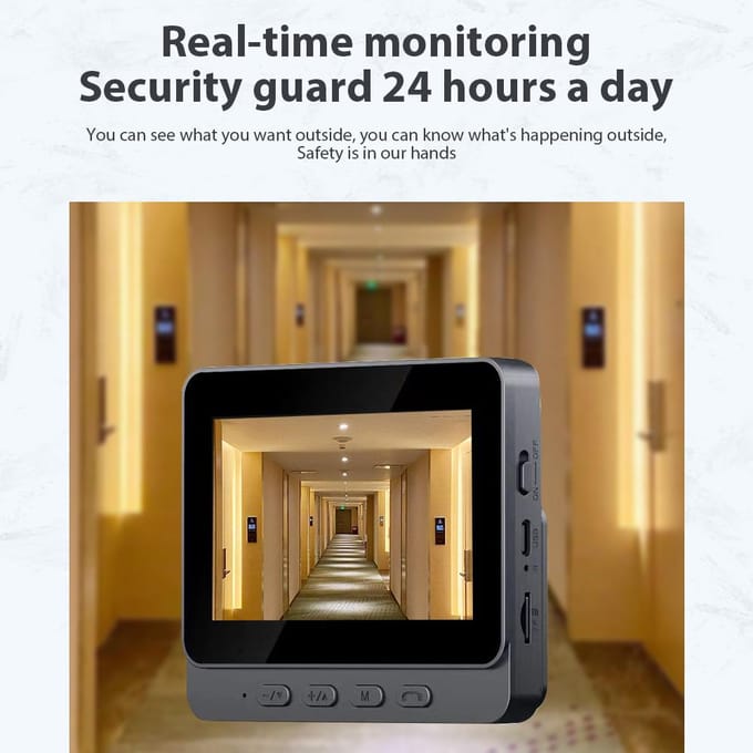 4,3 inch IPS-scherm 2.4G draadloze visuele intercomdeurbel met scherm, draadloos slim zwart