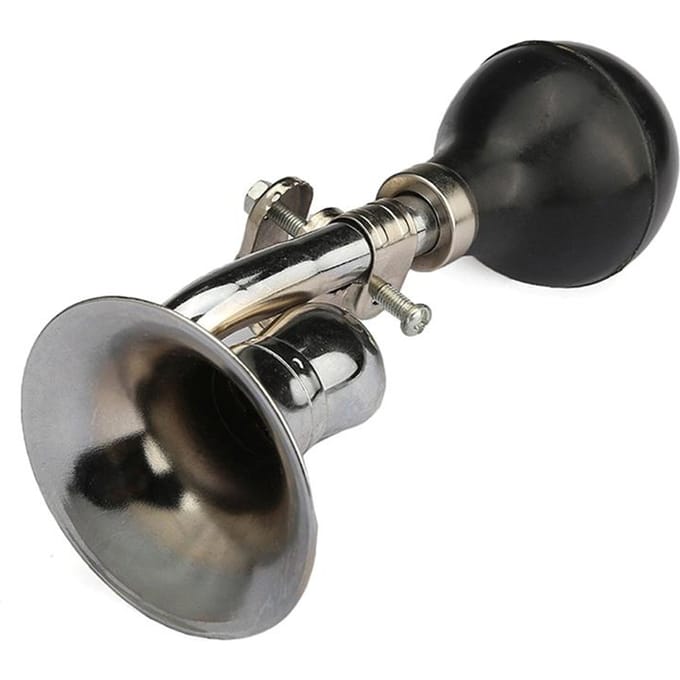 Fiets Slak Luchthoorn Luid Volledige Mond Fiets Fiets Retro Bugel Trompet zilver