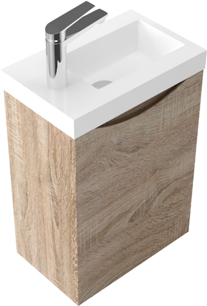 LINEA UNO - Mela 40 - Licht eiken - Toiletmeubel - - 301755