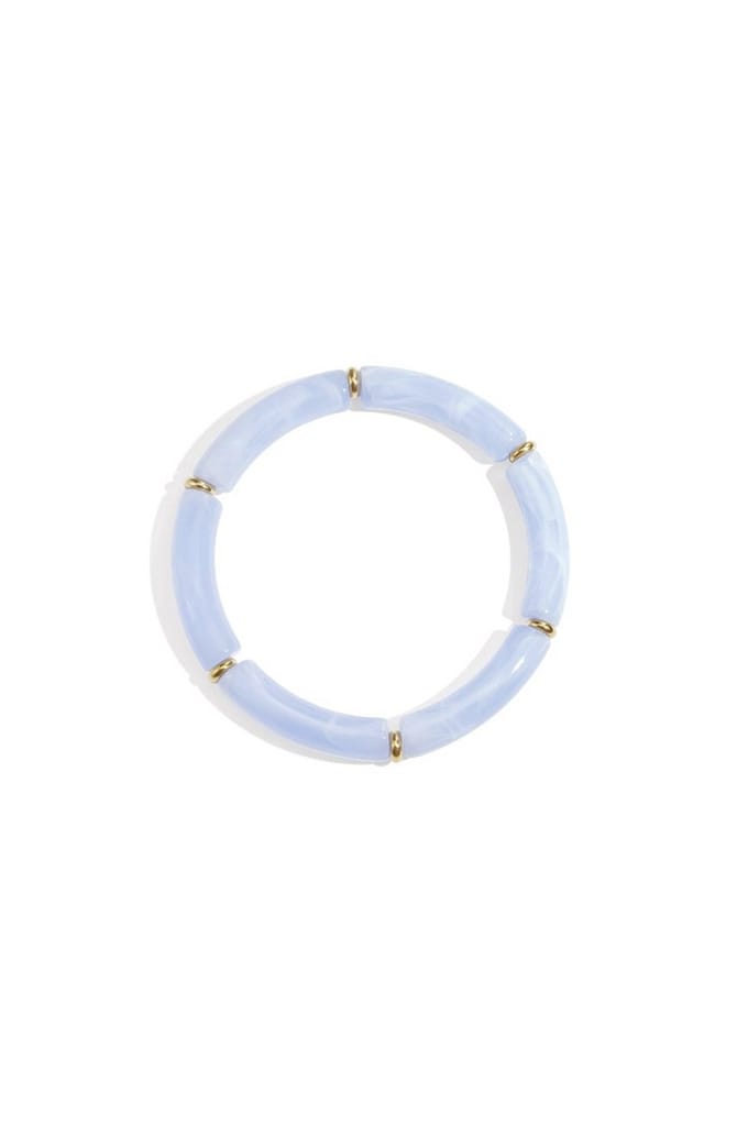 Yehwang - Armband - Lichtblauw - Goud - Kralen - Stones - Acryl