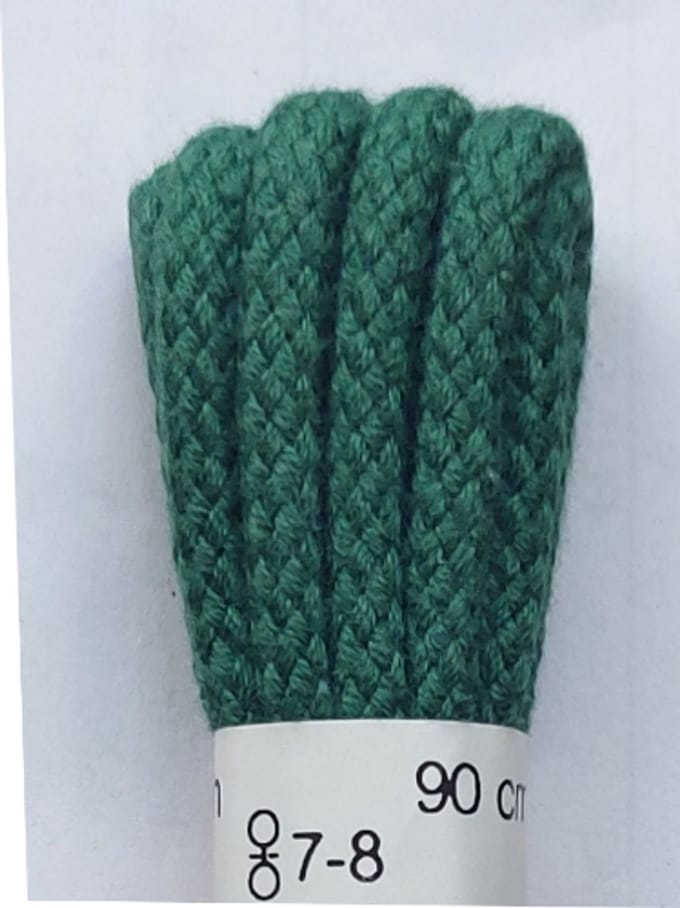 Ronilux Veter - Groen - Rond - Koord Veters - Lengte 90 cm - Dikte 4 mm - Schoenveter