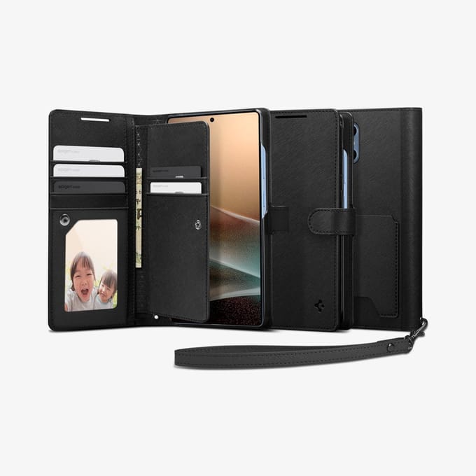 Spigen Wallet S - black - Samsung Galaxy S25 Ultra