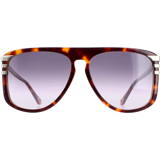 Chloe CH0104S 007 glanzend medium havana grijs gradiÃ«nt zonnebril