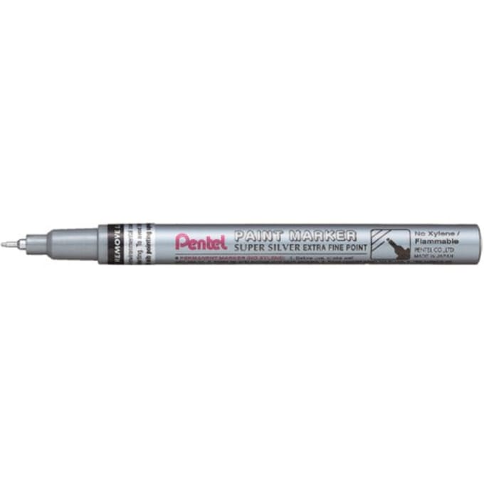 Viltstift pentel mfp10 rond 0.7mm zilver