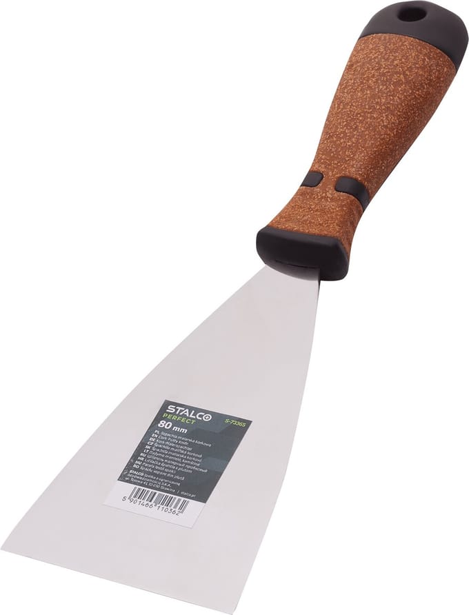 STALCO plamuurmes 80mm kurken handvat PERFECT