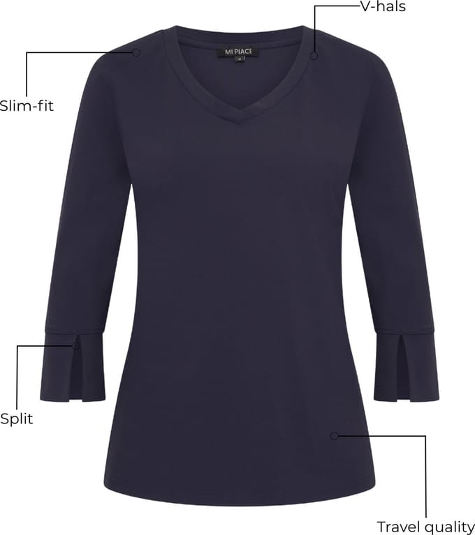 Mi Piace Travel Top Dames - Navy - Maat M/38 - 202095