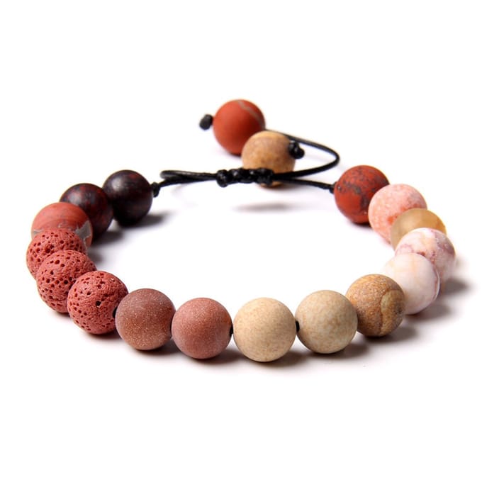 Marama - verstelbare armband Sun Valley - vegan - matte edelstenen