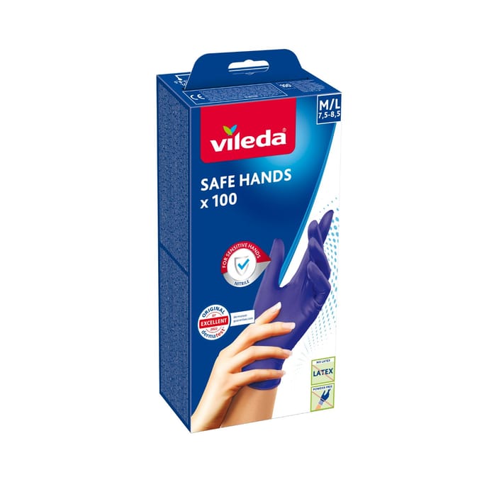 Vileda Handschoen Gevoelige Handen M/l 100 Stuks