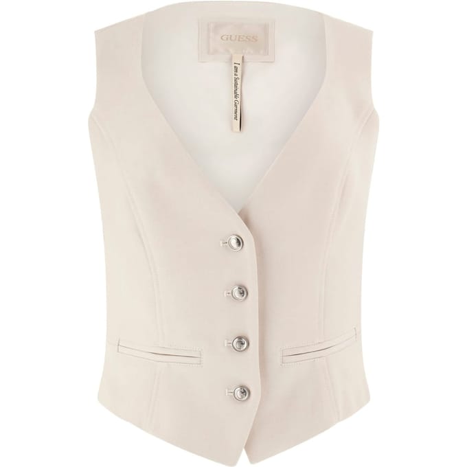 GUESS  Eco Matea Suit Vest Muted Stone Multi Größe: S | Gilets Outlet | Damen
