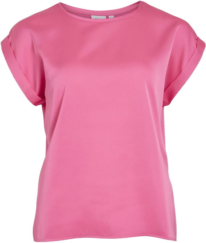 VILA - VIELLETTE S/S SATIN TOP - NOOS - Dames - Blouses