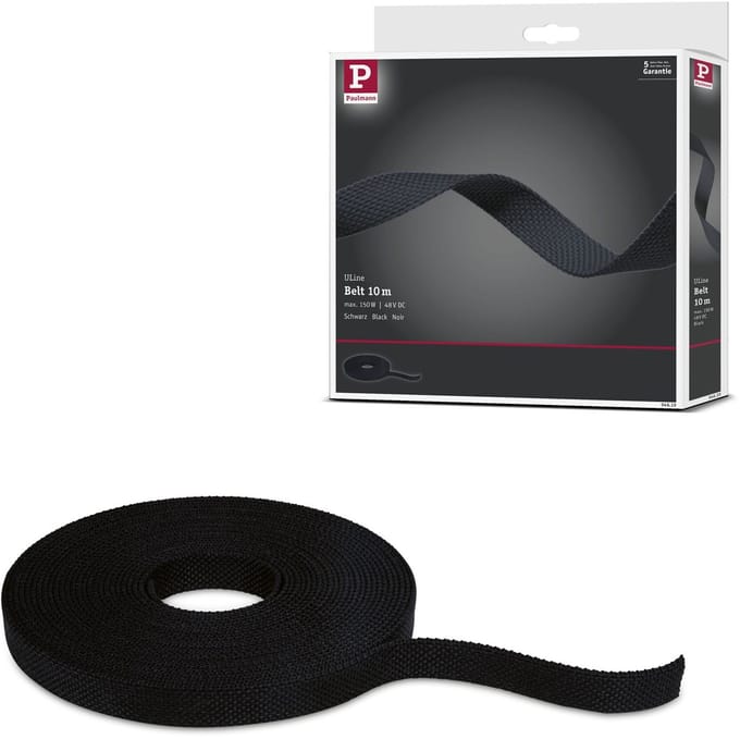 ULine Riem 10m Dacron Textil Koper Zwart