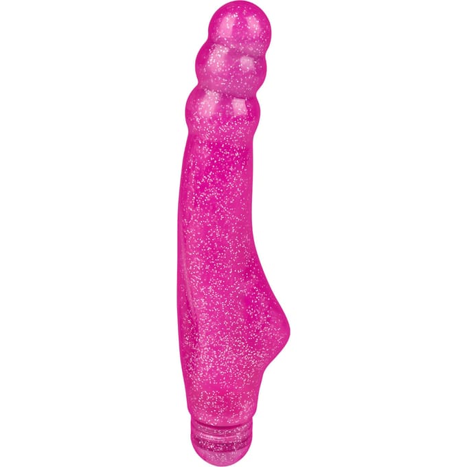Anaal vibrator met glitters-effect, 20,5 cm