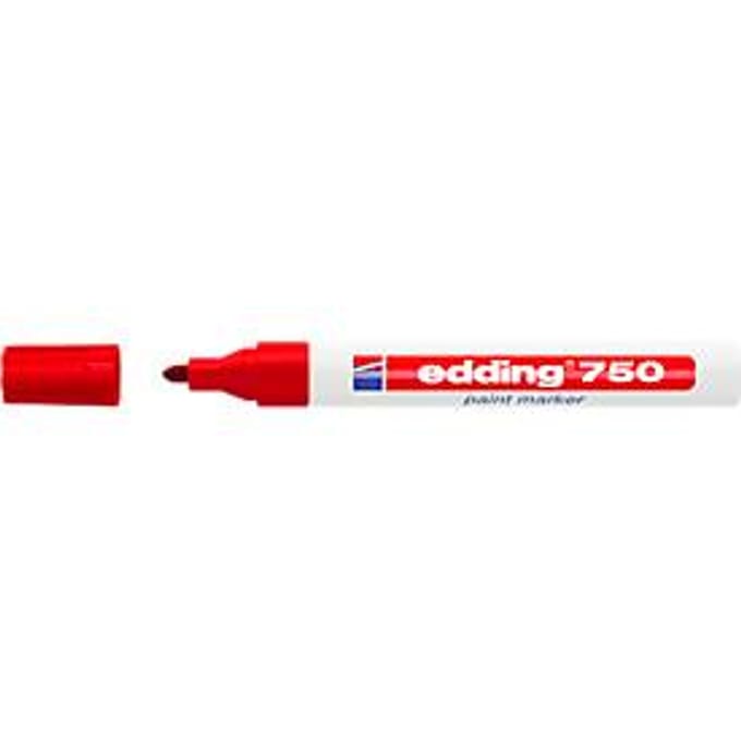 Permanente markeerstift Edding 750 Rood 10 Stuks