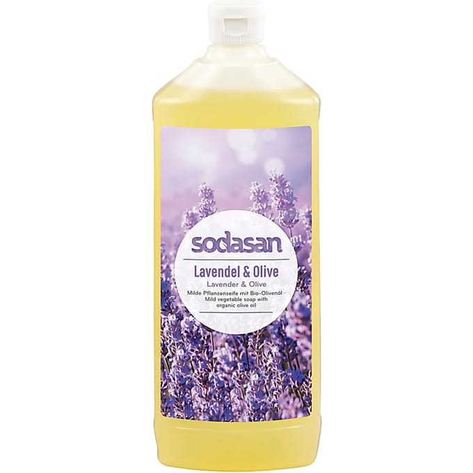 Sodasan Vloeibare Zeep Lavendel & Olijf Navulverpakking 1L