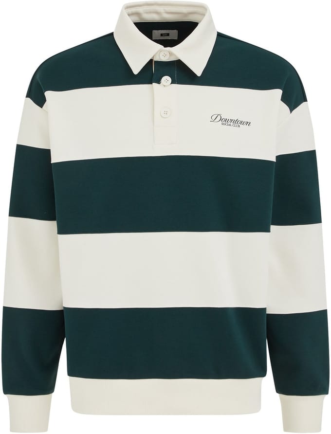 WE Fashion Heren regular fit polo met blokstreep