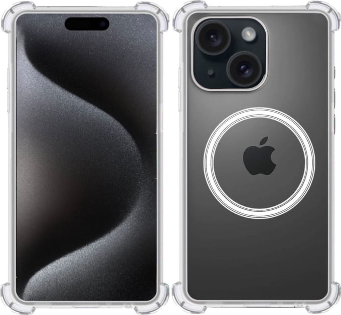 Hoesje geschikt voor Apple iPhone 15 Plus / 14 Plus Magsafe - Shock Proof Case – Transparant