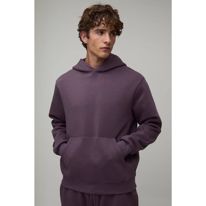 Essential Regular Fit Over The Head Hoodie | Mauve | Size Medium