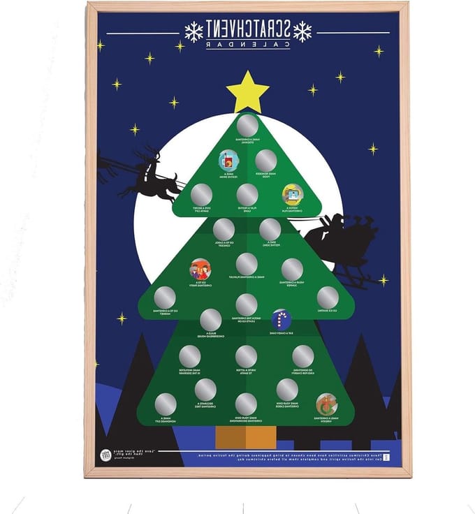 Scratchvent Calendar Scratch off Christmas Advent Poster