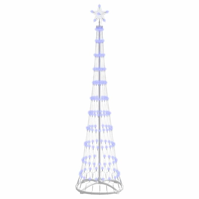vidaXL LED Kerstboom Blauw 51 x 51 x 190 cm Metaal