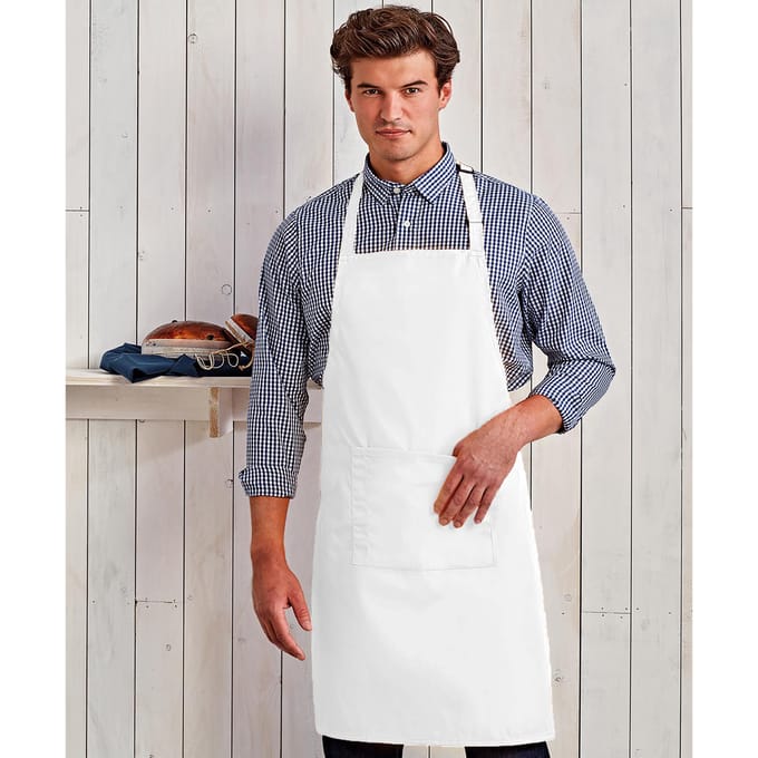 Premier Dames/Dames Kleuren Bipschort Met Zak / Werkkleding (Wit)