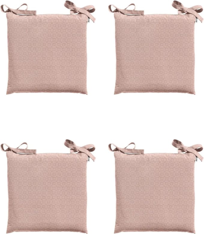 Madison - Zitkussen - Universeel - 4st - 46x46cm - Outdoor Check Pink