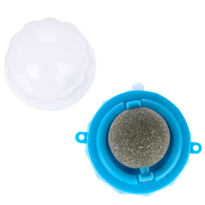 Zooplus Basics kattenkruidbal met zelfklevend - 5 x 5 x 4 cm, blauwe kat