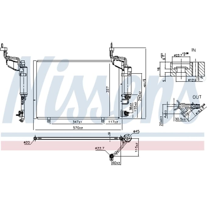 Condensator, airconditioning NISSENS 940526