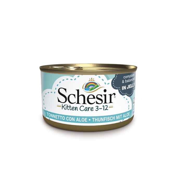 6x85g Kitten Tonijn met Aloë in Gelei Schesir Kattenvoer