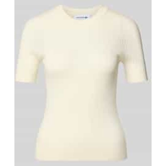 regular fit gebreid shirt van zuivere wol