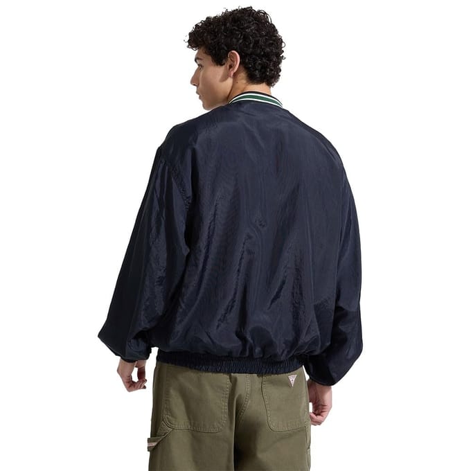 Guess Jeans Pull Windbraker Jas Blauw L Man