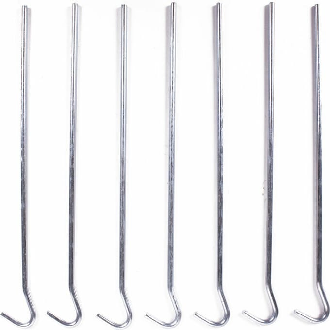 Benson Grondpen/tentharing - 14x - zilver - metaal - 22 cm - Rotspen - Spijkerharing
