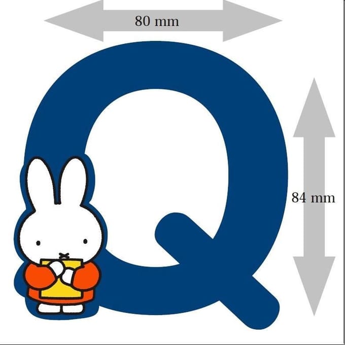 Nijntje houten letter "Q"
