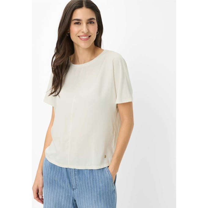 Brax Dames Shirt  Style CARLA S soft ecru, crèmewit, maat 36