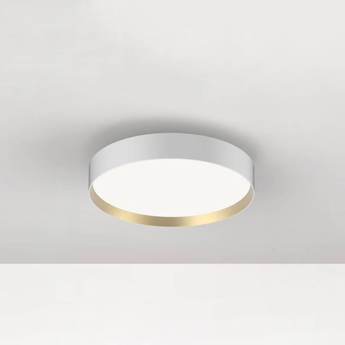 LOOM DESIGN LED plafondlamp Lucia, wit/goudkleurig Ø 35 cm