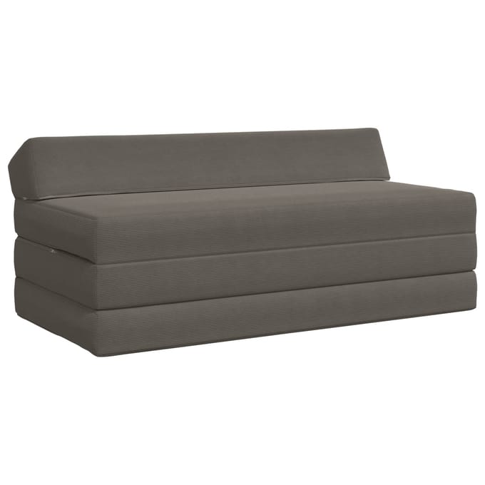 vidaXL - Vouwbare - Sofa - Bed - 2-zits - Lichtgrijs - 120 - x - 60 - x - 49 - cm - Stof