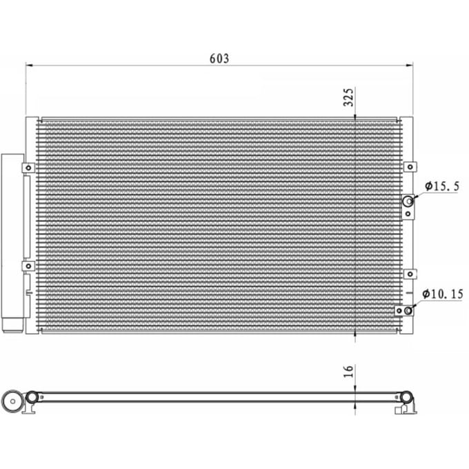 Condensor, airconditioning NRF 350487
