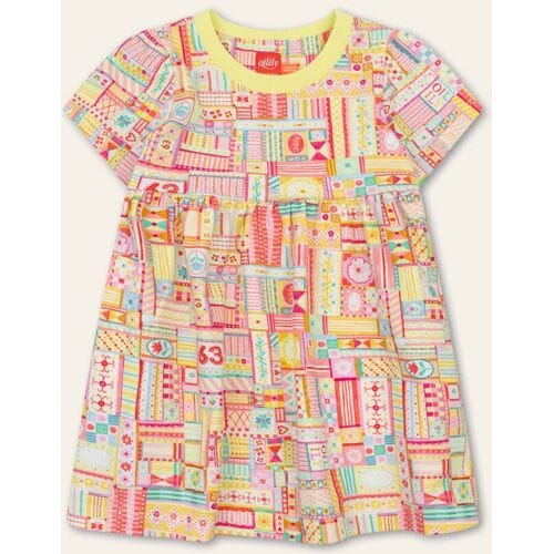 Oilily Doodle Jurk- maat104/4yr Sunny Lime