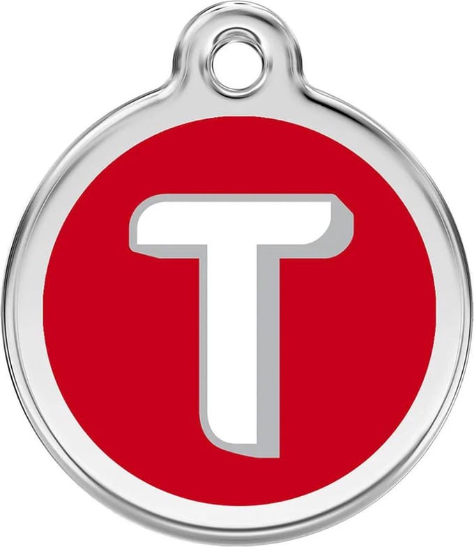 Red Dingo Hondenpenning 20 mm letter T