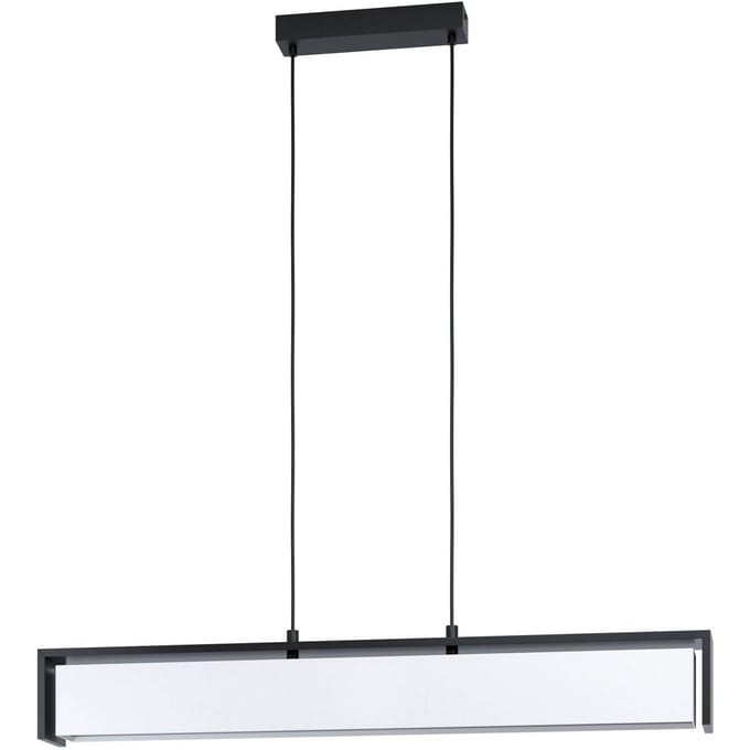 EGLO connect.z Valdelagrano-Z Smart Hanglamp - 100 cm - Zwart/Wit - Instelbaar RGB & wit licht - Dimbaar - Zigbee
