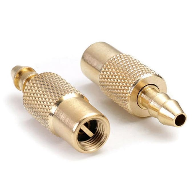 Auto 6mm band bandenpomp ventiel connector band luchtpomp klem ventiel clip messing goud