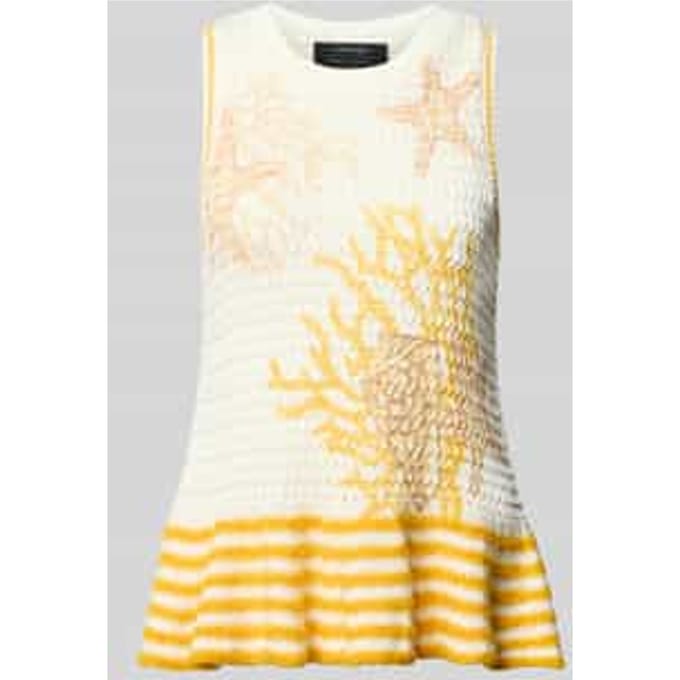 Gebreide top met ronde hals