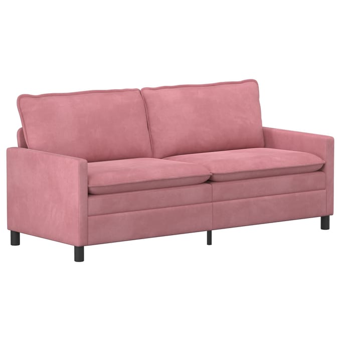 vidaXL - Bank - Roze - 196 - x - 81 - x - 87,5 - cm - Fluweel