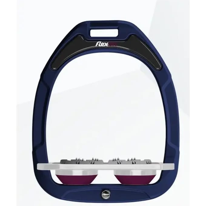 Ultra Grip Plat Stijgbeugels Marine/Grijs/Pruin Flex-On Green Composite
