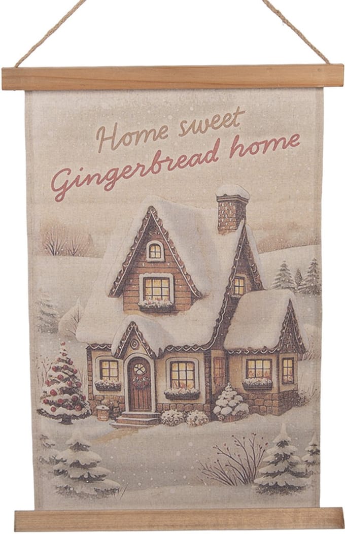 Clayre & Eef Wandkleed 40x2x60 cm Beige Textiel